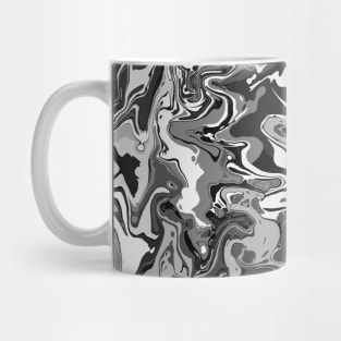 Monochrome Marble - Digital Paint Spill Mug